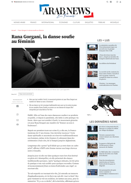 Rana Gorgani, la danse soufie au féminin